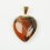 Кулон агат коричневый Ботсвана (биж. сплав) сердечко 3,5 см