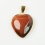 Кулон агат коричневый Ботсвана (биж. сплав) сердечко 3,5 см