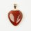Кулон агат коричневый Ботсвана (биж. сплав) сердечко 3,5 см