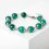 Браслет малахит Конго (сталь хир.) 10 мм 17 см (+3 см)