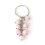 Брелок розовый кварц Мадагаскар (сталь хир.) 4 см