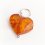 Кулон янтарь пресс Россия (биж. сплав) сердечко 2 см