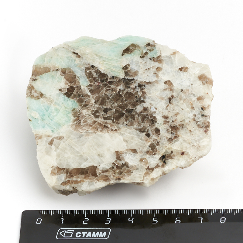 Образец микс апатит, лунный камень, раухтопаз M (7-12 см)