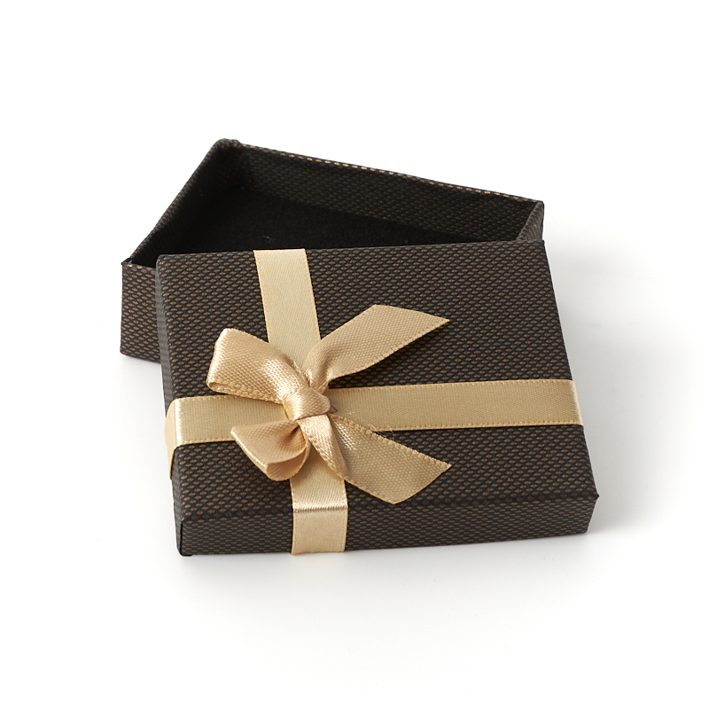 Подарочная упаковка под комплект (кольцо, серьги, кулон) (коробка) (коричневый) 80х50х25 мм