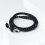 Браслет турмалин черный (шерл) Бразилия (биж. сплав, кожа натур.) Чан Лу чокер 4 мм 16 см (регулируемый)