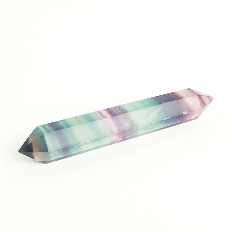 Кристалл флюорит Китай (двухголовик) (ограненный) M (7-12 см)