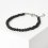 Браслет вулканическая лава Бразилия (сталь хир.) 4 мм 16 см (+3 см)