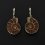 Серьги окаменелость Мадагаскар (биж. сплав)