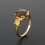Кольцо раухтопаз Бразилия (латунь позолота) огранка размер 16,5
