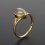 Кольцо лабрадор Мадагаскар (латунь позолота) размер 17,5