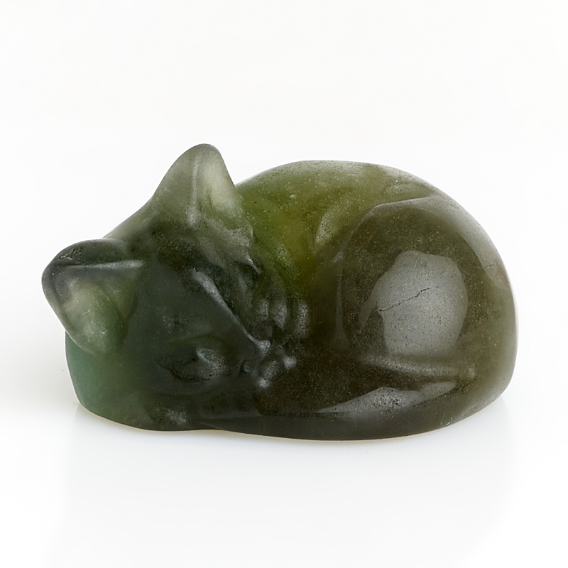 Котик флюорит зеленый 4 см