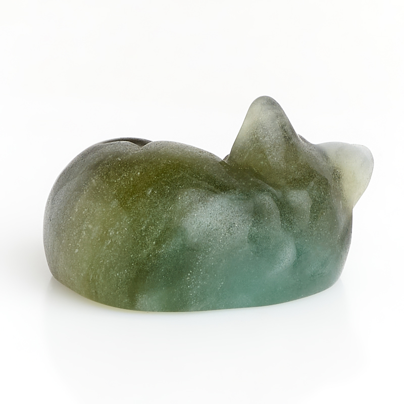 Котик флюорит зеленый 4 см