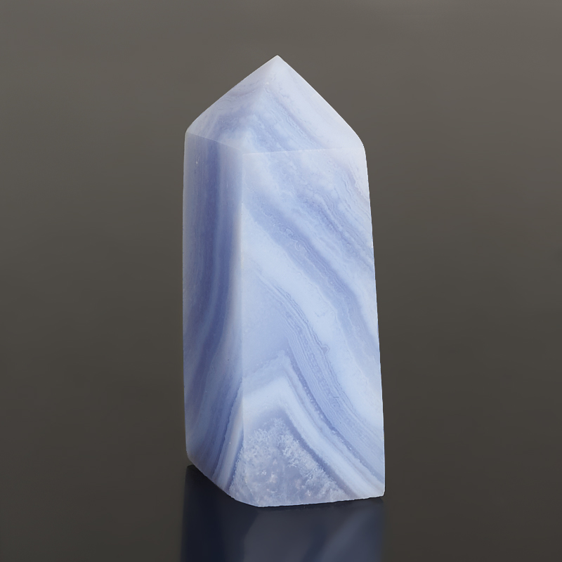 Кристалл агат голубой Намибия (ограненный) S (4-7 см)