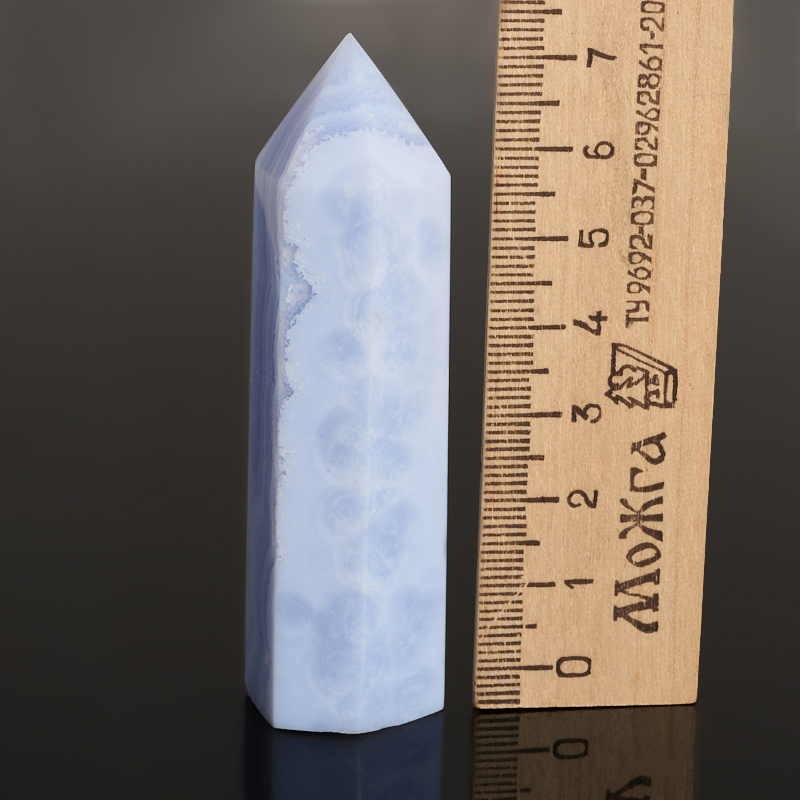 Кристалл агат голубой Намибия (ограненный) M (7-12 см)