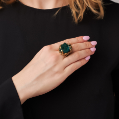 Кольцо диоптаз Конго (бронза) размер 18 (регулируемый)