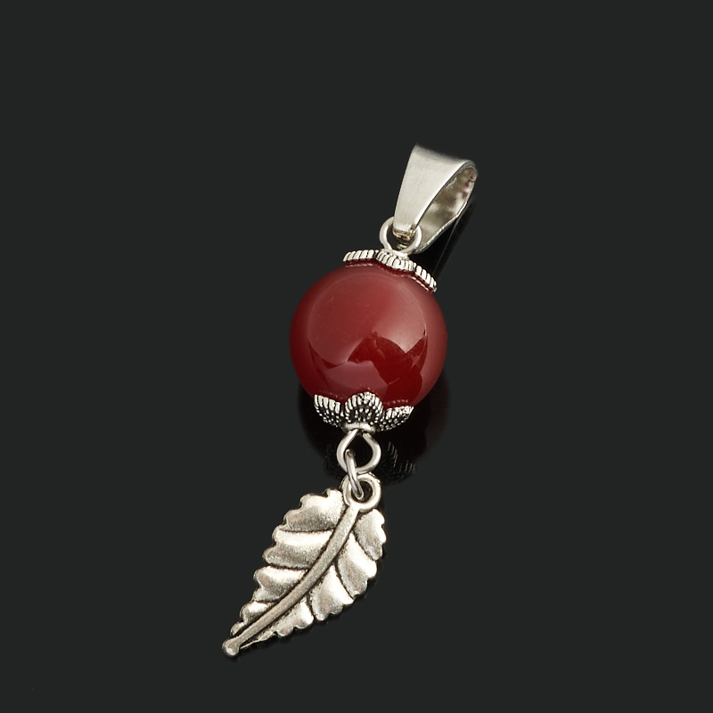 Кулон сердолик Ботсвана (биж. сплав) 5 см