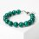 Браслет малахит Конго (сталь хир.) 10 мм 17 см (+3 см)