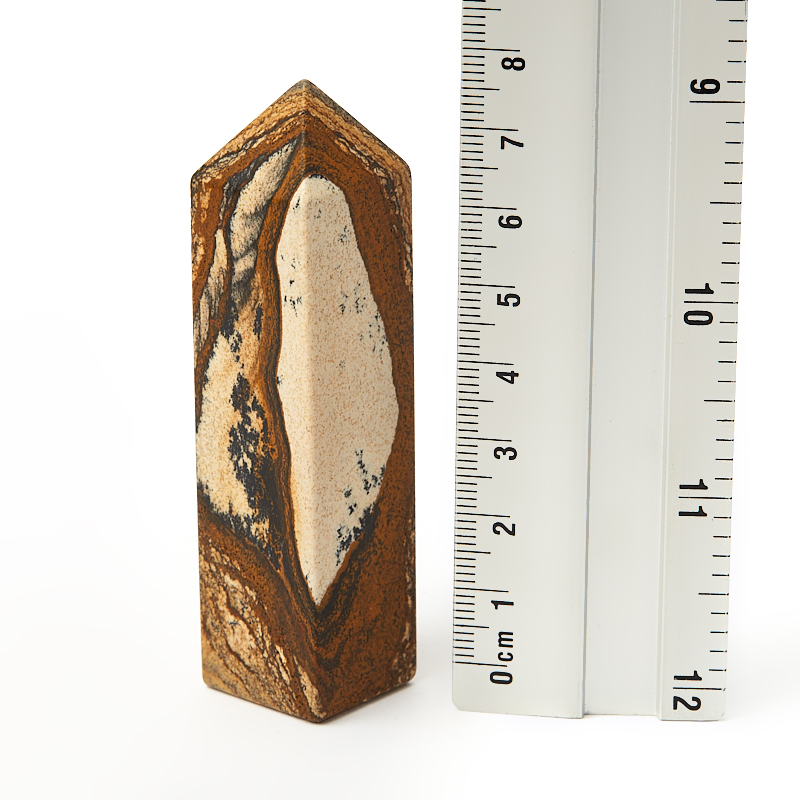 Кристалл яшма рисунчатая (песочная) Мадагаскар (ограненный) M (7-12 см)