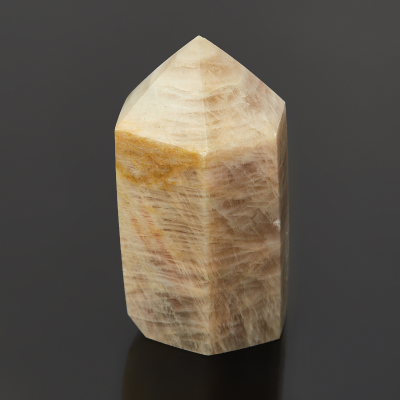 Кристалл лунный камень (беломорит) Индия (ограненный) S (4-7 см)