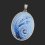 Кулон содалит Бразилия (сталь хир., полимерная глина) овал 5 см