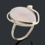 Кольцо розовый кварц (дублет) Россия (нейзильбер) размер 18,5