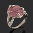 Кольцо турмалин розовый (рубеллит) Россия (нейзильбер рутений платинир.) размер 17,5
