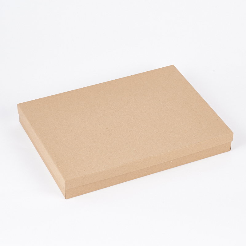 Подарочная упаковка (картон) универсальная (коробка) (бежевый) 350х250х50 мм