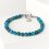 Браслет апатит синий Бразилия 6 мм 16 см (+3 см) (сталь хир.)