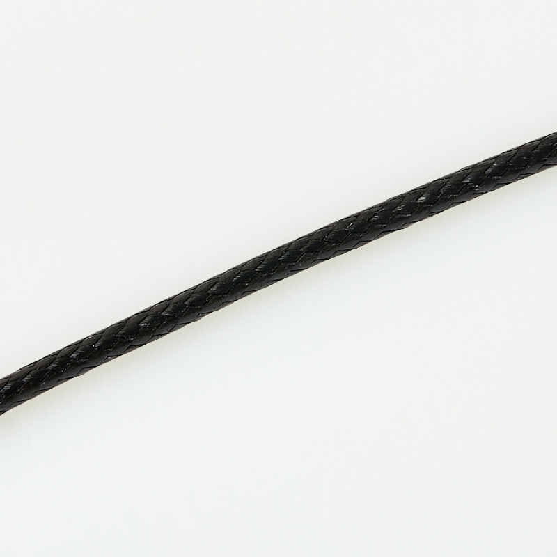 Шнурок (биж. сплав, кожа иск.) (черный) 53 см (+5 см)