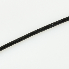Шнурок (биж. сплав, кожа иск.) (черный) 45 см