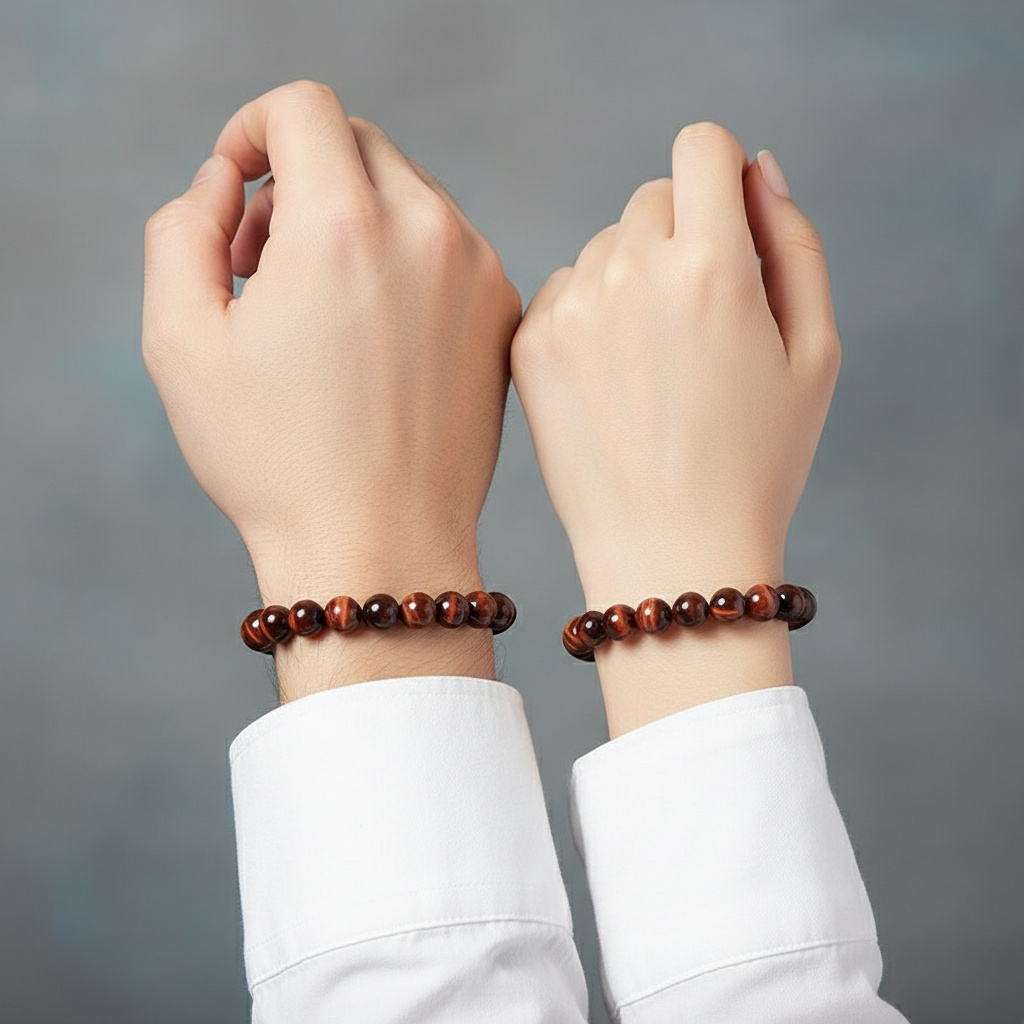 Браслет бычий глаз ЮАР 10 мм 17 см