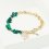 Браслет малахит Конго (биж. сплав позолота) 17 см