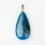 Кулон апатит синий Бразилия (биж. сплав) капля 5 см