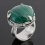 Кольцо малахит Конго (серебро 925 пр. оксидир.) размер 17,5