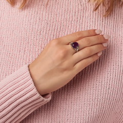 Кольцо аметист Бразилия (серебро 925 пр.) размер 17,5