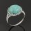 Кольцо амазонит Россия (серебро 925 пр. родир. бел.) размер 17
