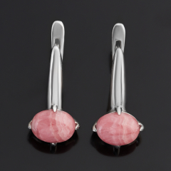 Серьги родохрозит Аргентина (серебро 925 пр.)