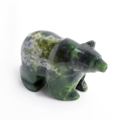 Медведь нефрит зеленый Россия 8 см