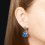 Серьги кианит синий Бразилия (серебро 925 пр. оксидир.)