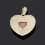 Кулон родонит Россия сердечко (серебро 925 пр. посеребр. позолота)
