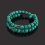 Браслет малахит Конго (биж. сплав, силикон) пружина 8 мм 17 см (регулируемый)
