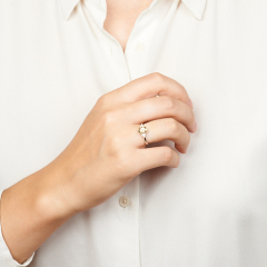 Кольцо цитрин Бразилия (серебро 925 пр. родир. бел.) огранка размер 17