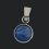 Кулон кианит синий Бразилия (сталь хир.) круг 1,5 см