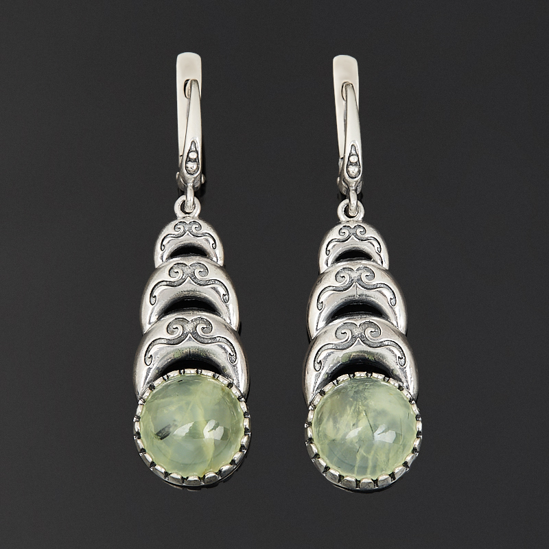 Серьги пренит Мали (серебро 925 пр. оксидир.)