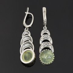 Серьги пренит Мали (серебро 925 пр. оксидир.)