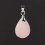 Кулон опал розовый Перу капля (биж. сплав посеребр.) 2,5 см