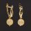 Серьги рутиловый кварц Бразилия (биж. сплав позолота)
