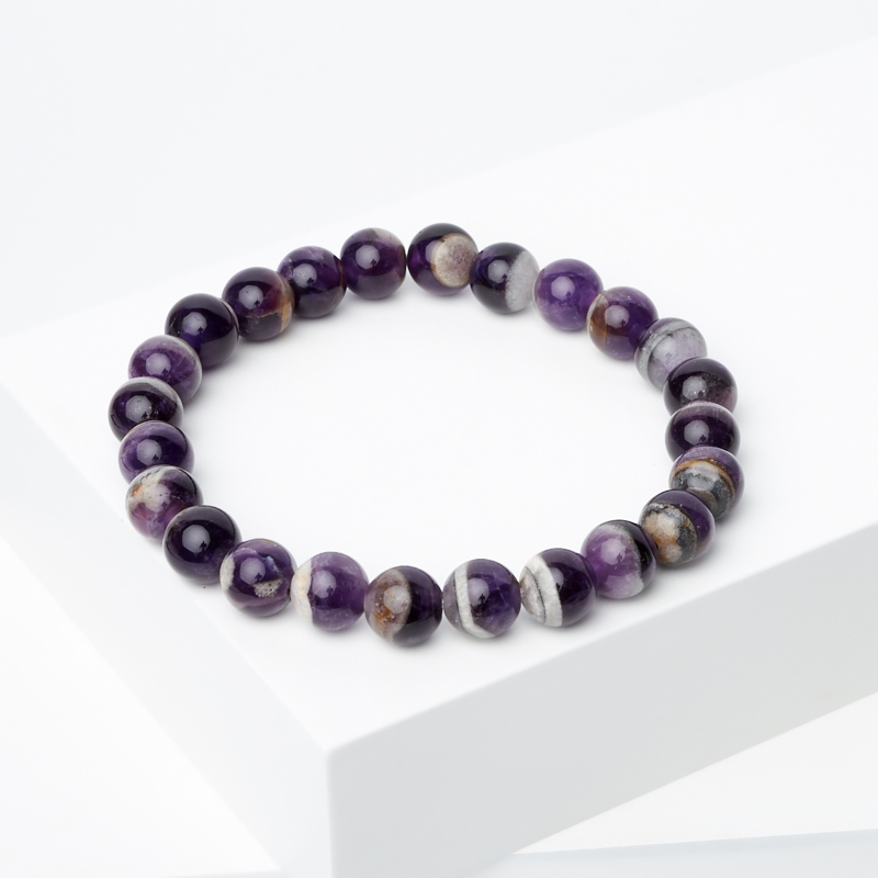 Браслет аметист Бразилия 8&nbsp;мм 16&nbsp;см