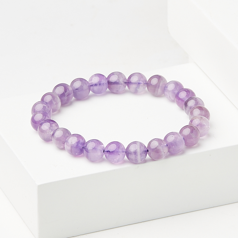 Браслет аметист Бразилия 8&nbsp;мм 17&nbsp;см