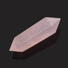 Кристалл розовый кварц Бразилия 7-9 см (двухголовик) (ограненный) (1 шт)